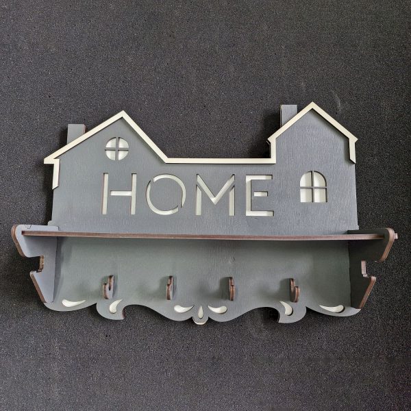 Ключниця “Home” сіра Декор для дому