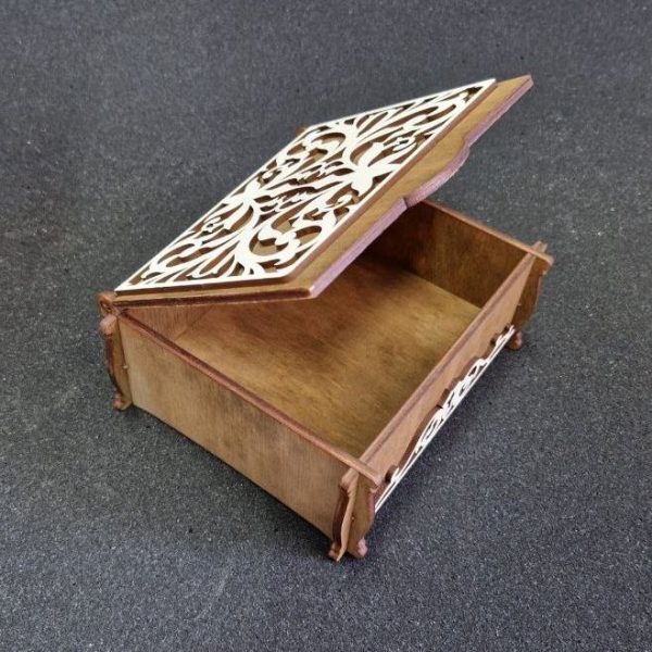 Скринька дерев’яна з кришкою (ажур) 23*20 Декор для дому