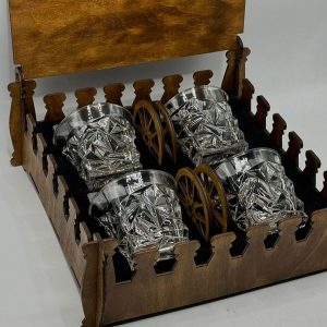 Подарунковий набір для віскі  № 4  (31,5х31х13,5 см) Без каміння Подарунки